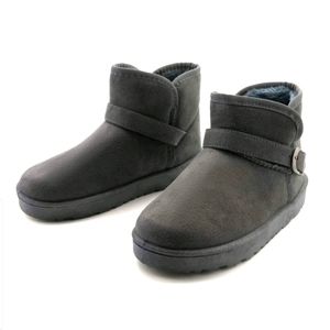 Booties - faux suede, ultra warm.